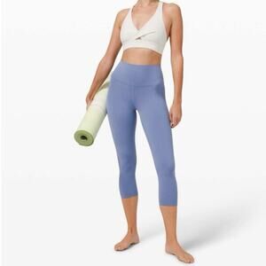 Lululemon Wunder Under High-Rise Crop 21” Leggings Water Drop Blue Size 6